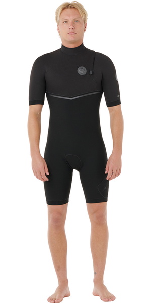 2026 Rip Curl Hombres E-Bomb 2/2mm Zip Free Shorty Neopreno 124MSP - Black